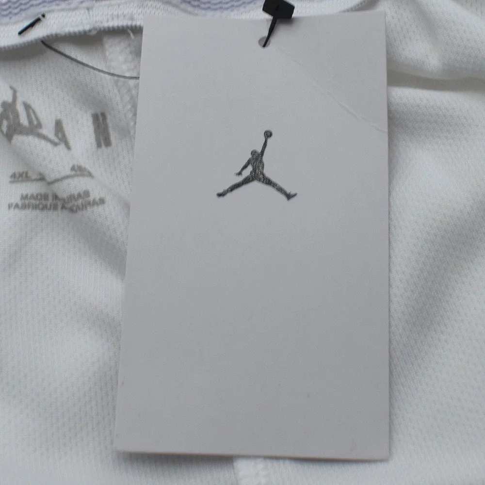 Jordan Stock Overtime Basketball Shorts Men's 4XL White Maroon‎ NWT FQ5375-104